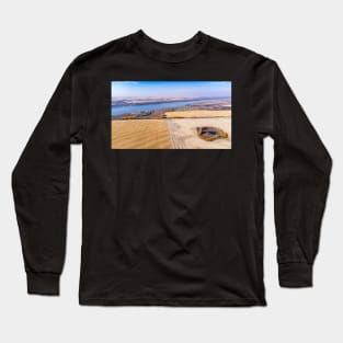 Aerial View of Lake and Fields Long Sleeve T-Shirt